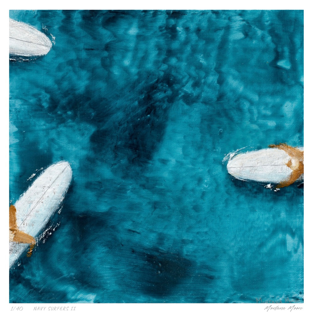 Limited Edition Print Navy Surfers II