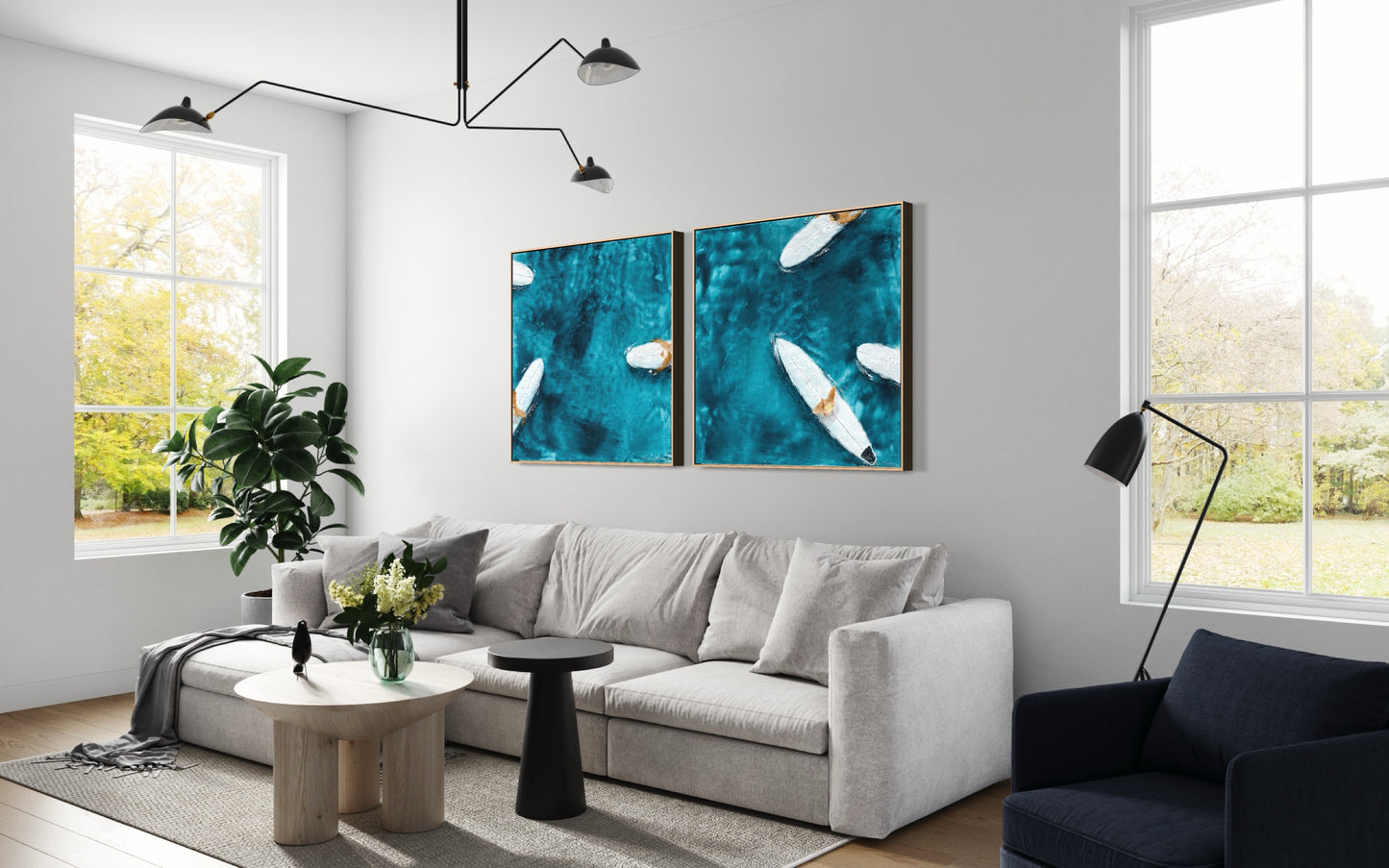 Limited Edition Print Navy Surfers II